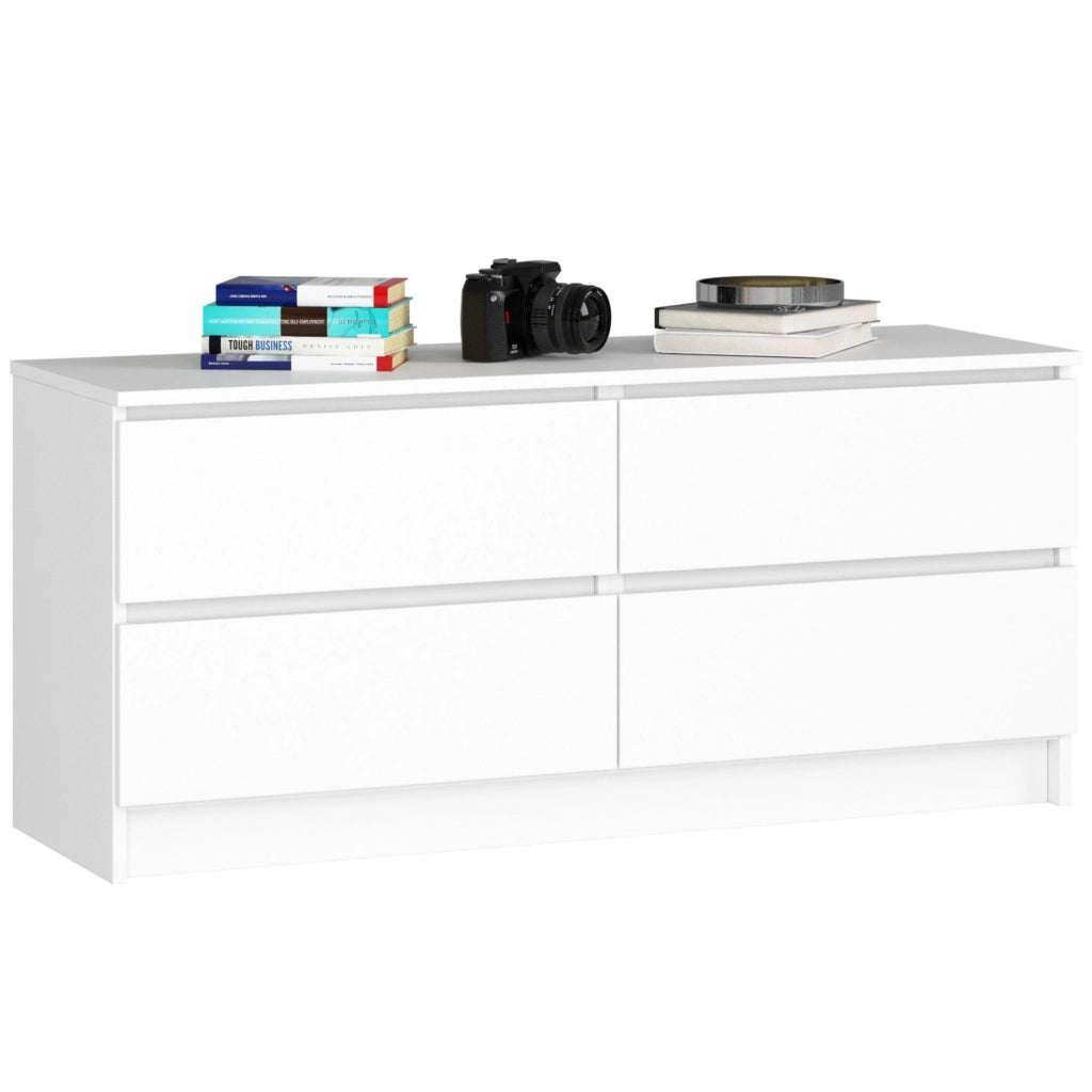 Cassettiera AKORD K120 Bianca 120 cm 4 cassetti 120x40x55 cm