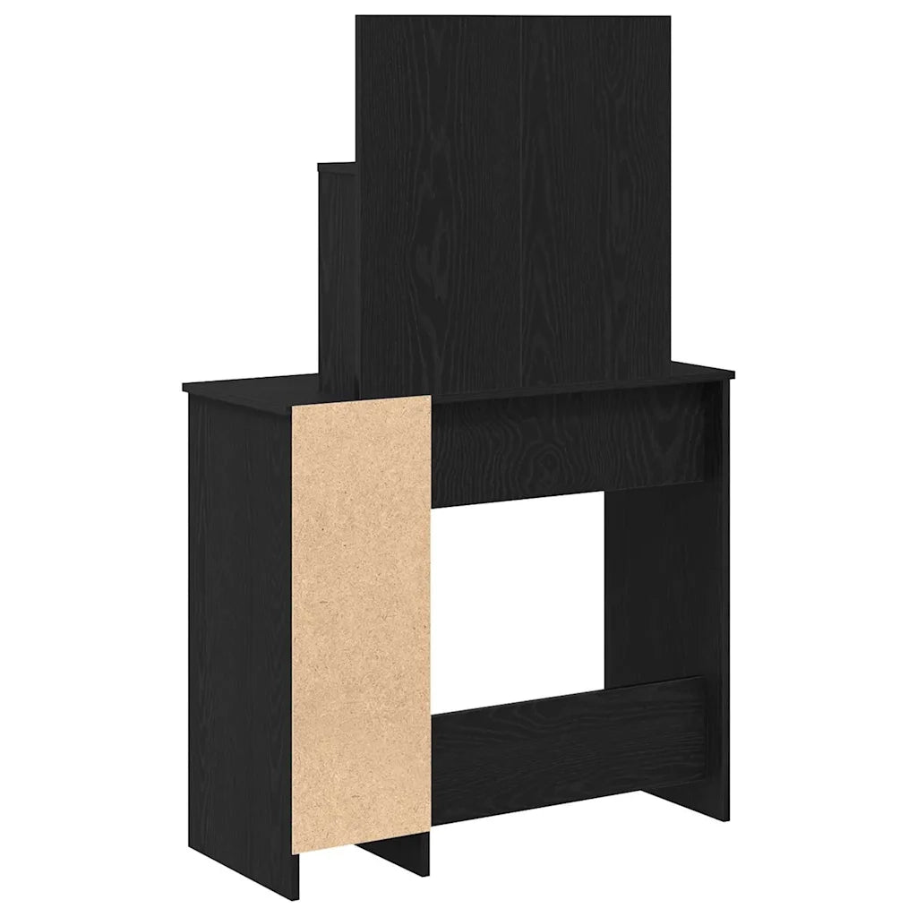 Tavolo da Trucco con cassetto Rovere Nero 86,5 x 35 x 136 cm CFW8291037