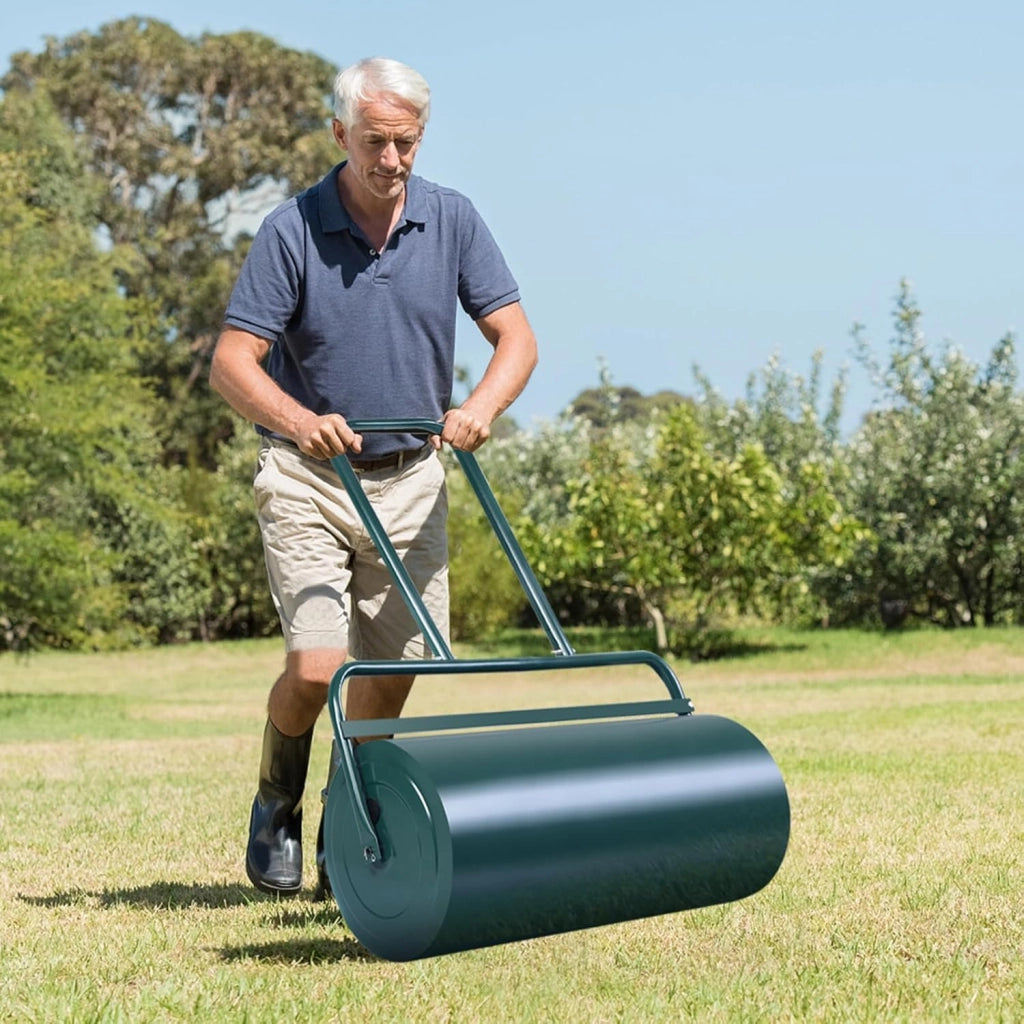 Rullo per Prato Larghezza 60cm Ø32, capacità di Riempimento 48L (Verde)