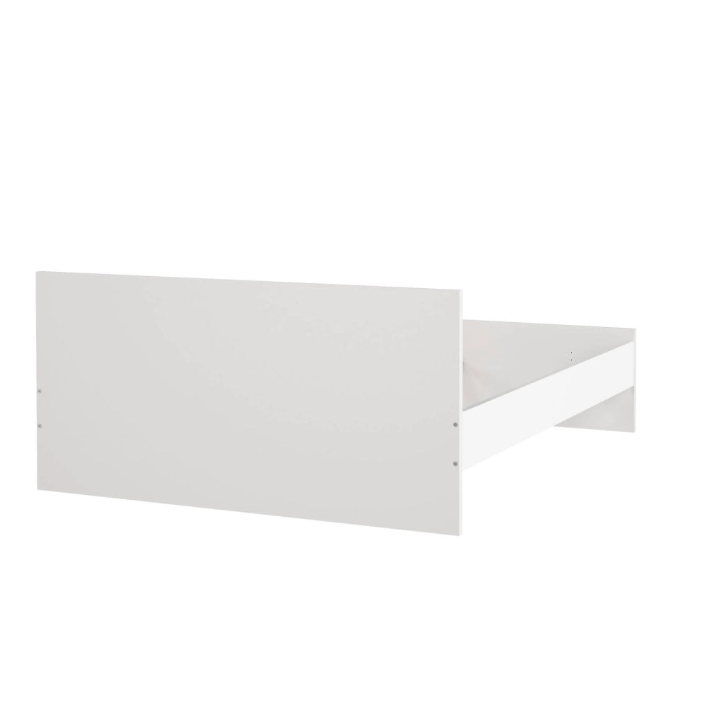 Letto matrimoniale Kaitak, Sommier per camera da letto, Giroletto per stanza, Struttura porta materasso, 207x166 h80 cm, Bianco