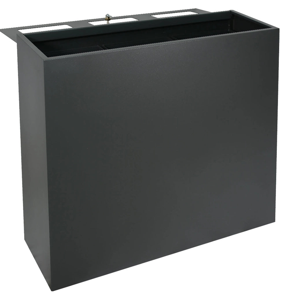 Pattumiera per Raccolta Differenziata 3 Scomparti Capacità 180 lt 90x30x80 cm in Acciaio Antracite