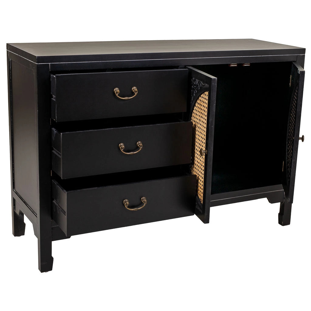 Credenza in legno nero 106x36x73