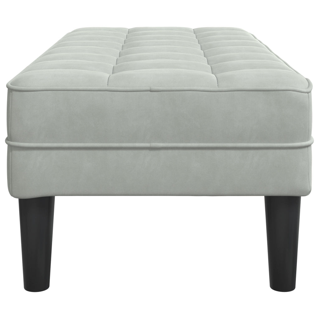 Panchina  Grigio chiaro 113 cm in velluto