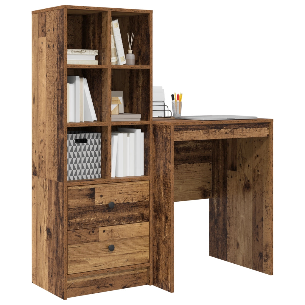 Scrivania con Storage Legno Vecchio Legno Ingegnerizzato