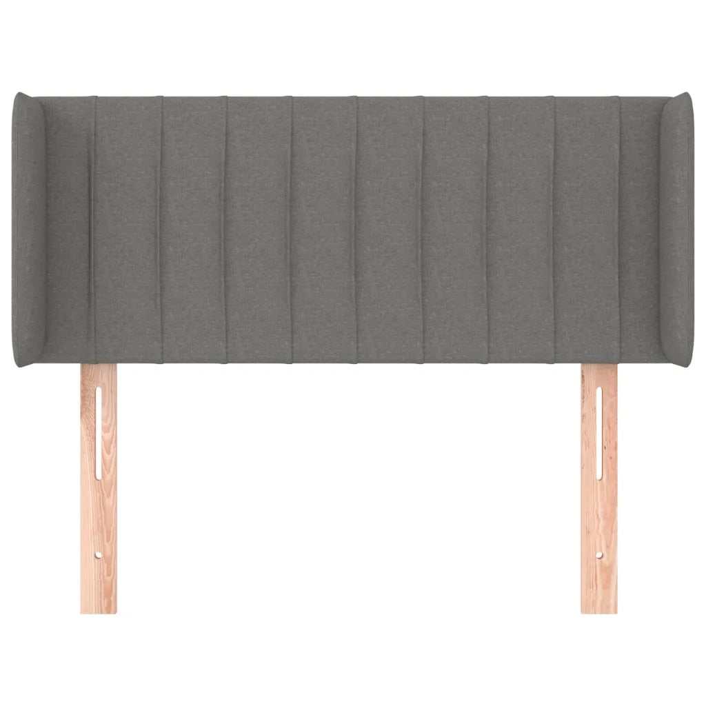 Testiera ad Orecchio Grigio Scuro 103x16x78/88 cm in Tessuto 3118997
