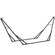 Telaio dell'amaca per amaca Supporto pieghevole per amaca con borsa da trasporto 290x78x100 cm Nero