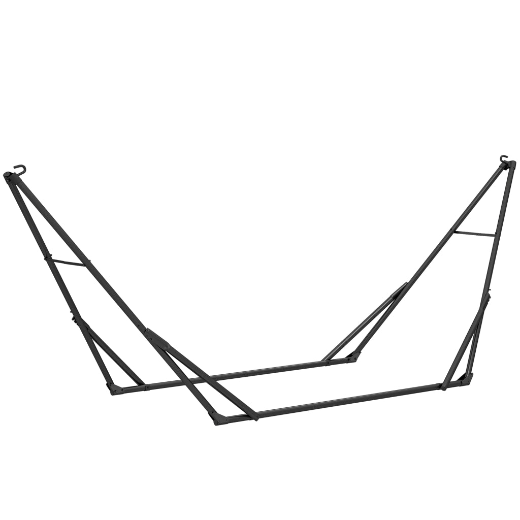 Telaio dell'amaca per amaca Supporto pieghevole per amaca con borsa da trasporto 290x78x100 cm Nero