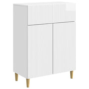 Credenza Bianco Lucido 66 x 34,5 x 90 cm Legno ingegnerizzato