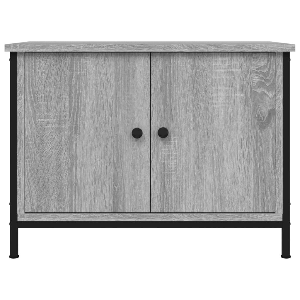Mobile TV multimediale mensola TV credenza mobile TV sala da pranzo soggiorno camera da letto con ante rovere Sonoma 60 x 35 x 45 cm legno ingegnerizzato grigio 02_0026931