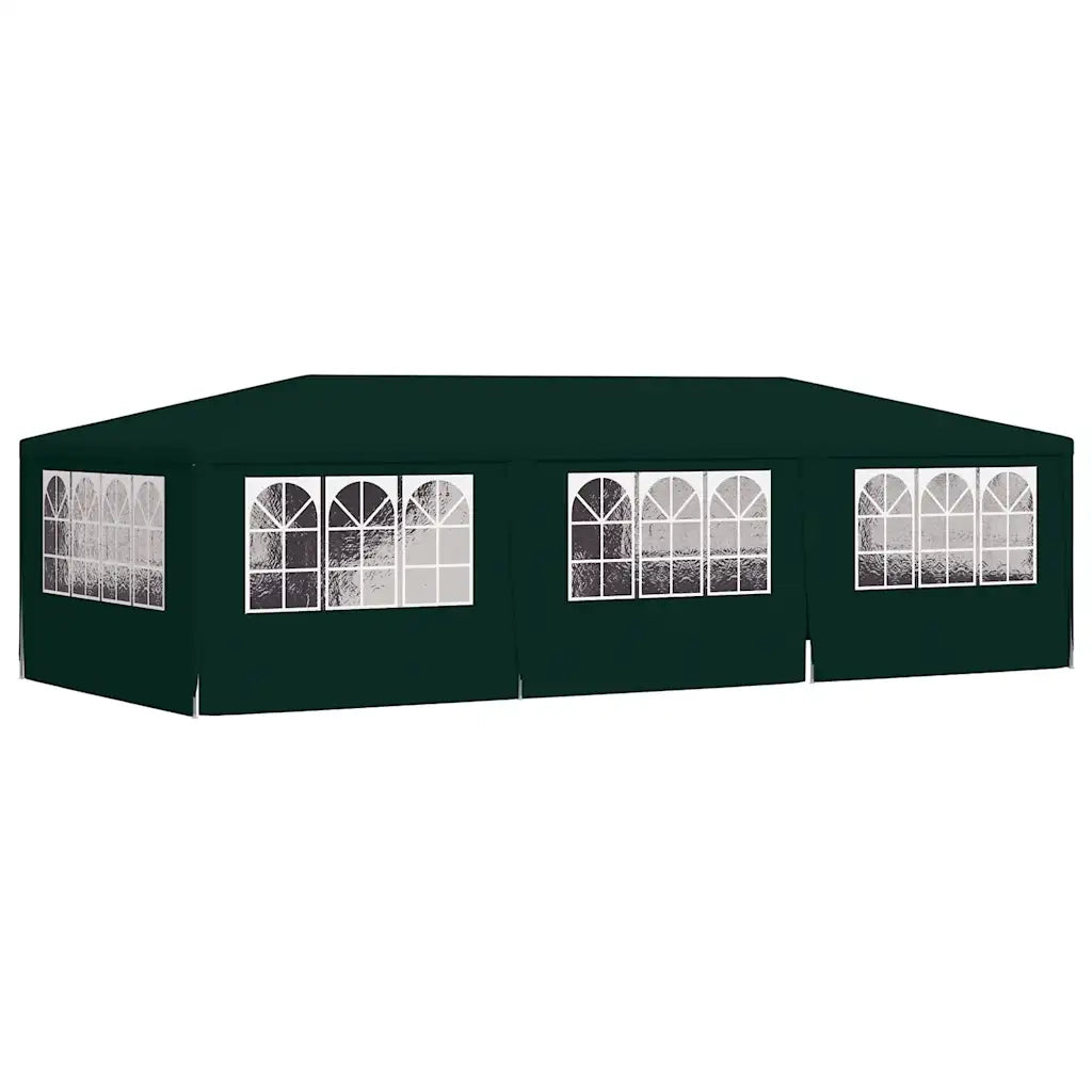 Gazebo | Pergolato Professionale con Pareti 4x9 m Verde 90 g/m2