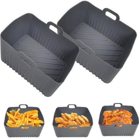 Forma di cottura in silicone per air fryer - Accessori di cottura riutilizzabili per pasti salutari