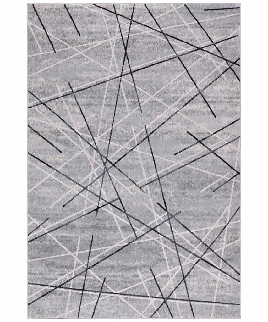 Tappeto NEVADA 9244 grigio cm.160x230 stile moderno righe astratte