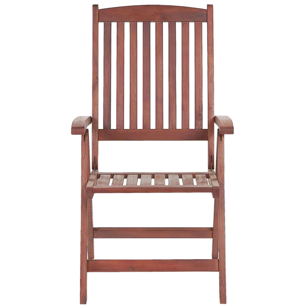 Set da bistrot da giardino in legno di acacia chiaro tavolo 2 sedie con cuscini blu schienale regolabile pieghevole stile rustico
