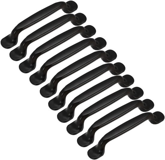 Maniglie per porta - 10 pezzi - Nero - a forma di arco