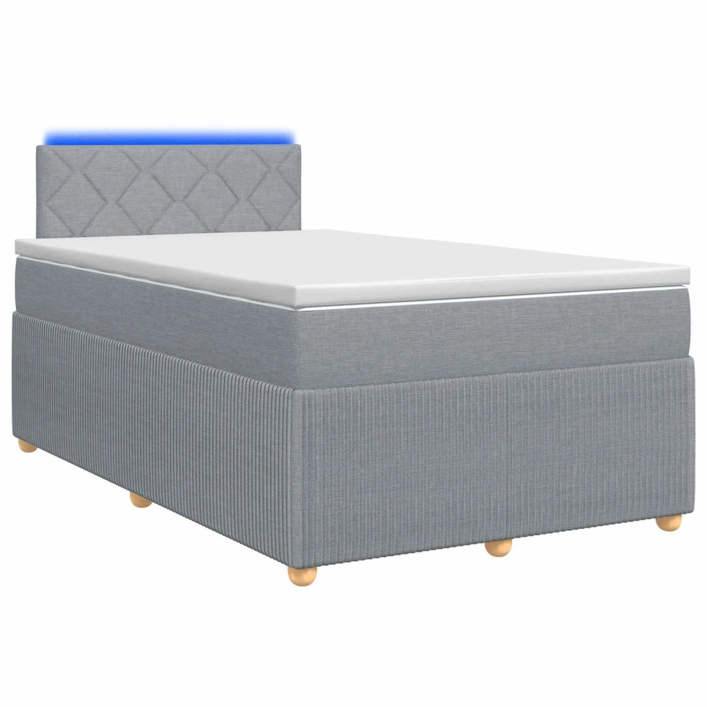 Letto box spring con materasso Grigio Chiaro 120 x 190 cm 3452890