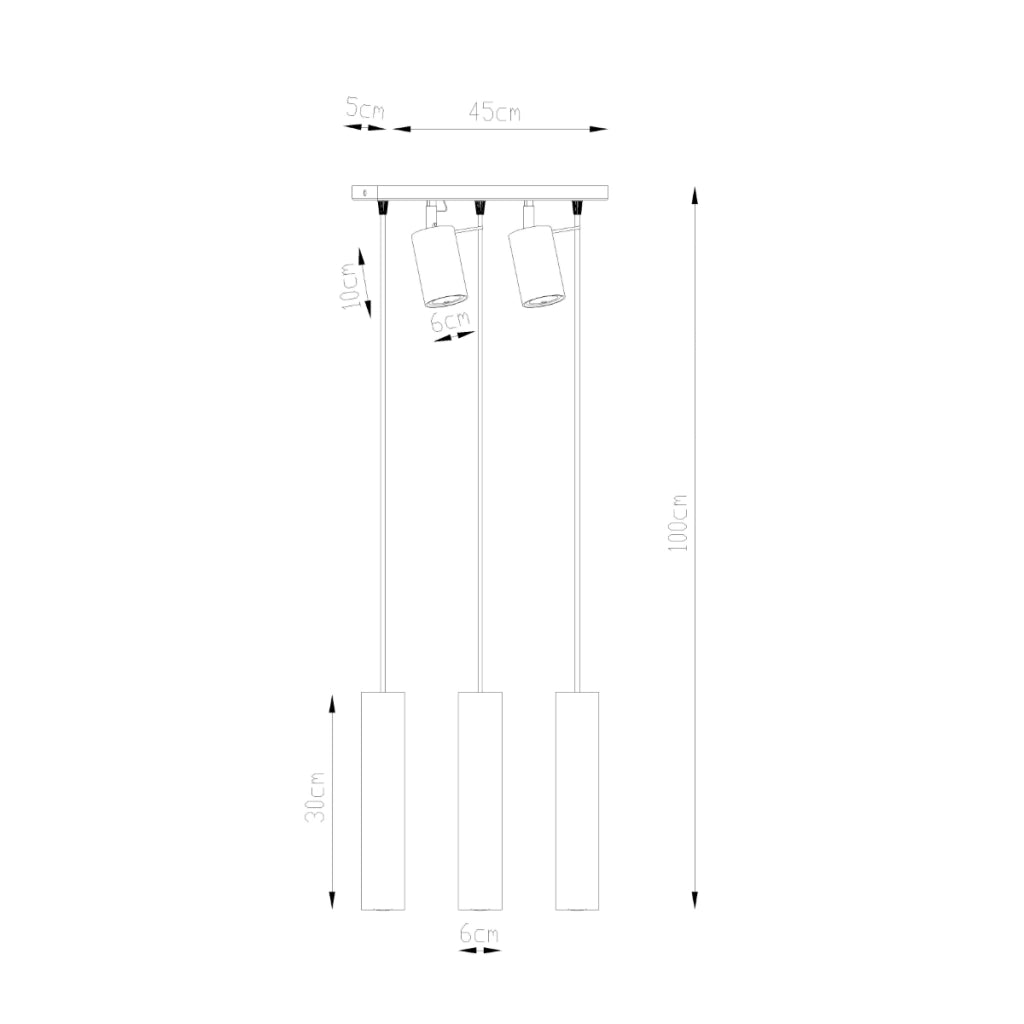 Lampada a sospensione RING 3 bianco