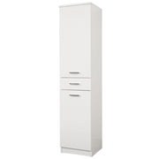 Germanvox colonna bagno 2 ante apertura destra e cassetto in bianco lucido e ripiano in vetro