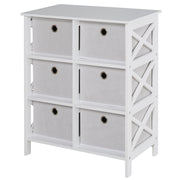 Cassettiera 6 cassetti ¨C Xylo ¨C MDF bianco grigio chiaro 64x37x76