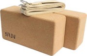 Set di 2 blocchi di yoga in cotone 100% - ecologico e sostenibile blocchi di gomma