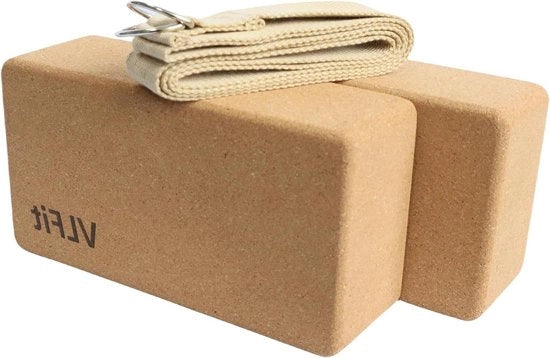 Set di 2 blocchi di yoga in cotone 100% - ecologico e sostenibile blocchi di gomma