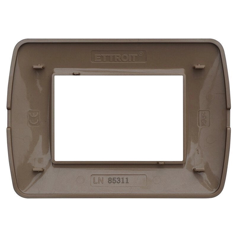 Placca Plastica Serie Space 3P Colore Oro Satinato Compatibile Con Bticino Living Light