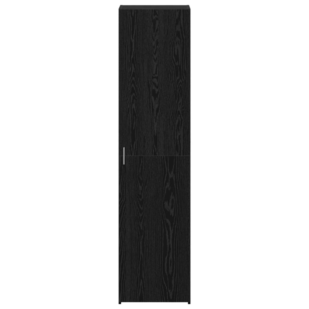 Credenza 2 pz-Set di 2 Buffet-Armadio da cucina Rovere Nero 45 x 42,5 x 185 cm