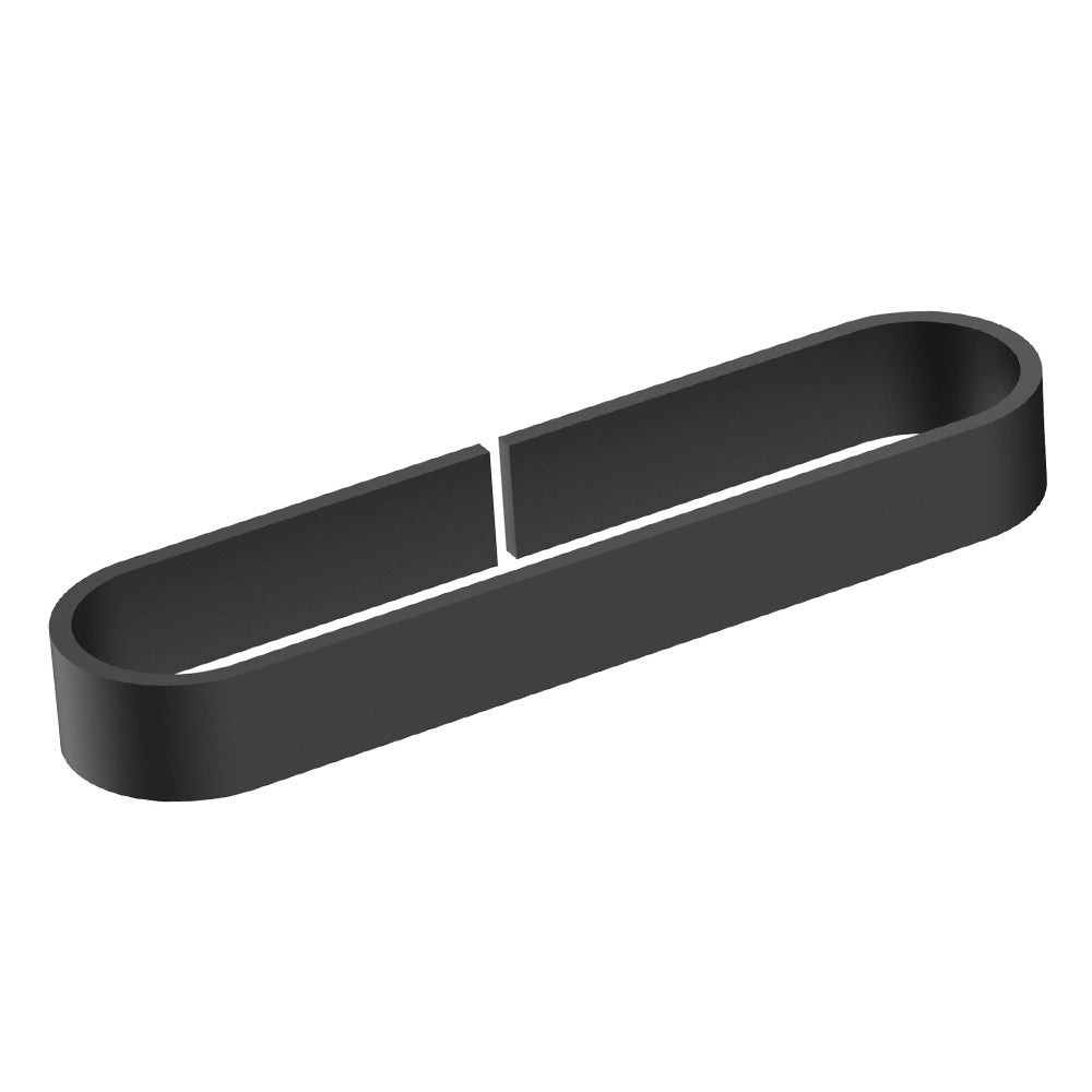 Portasalviette 25 cm nero serie evolution - fissaggio con biadesivo o ad incollo