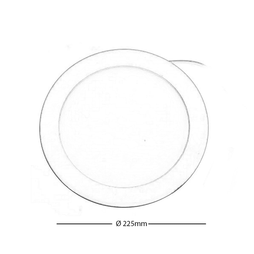 Faretto incasso LED 18W pannello rotondo slim interruttore CCT da 3000K a 6500K luce negozio ufficio cucina foro 20cm