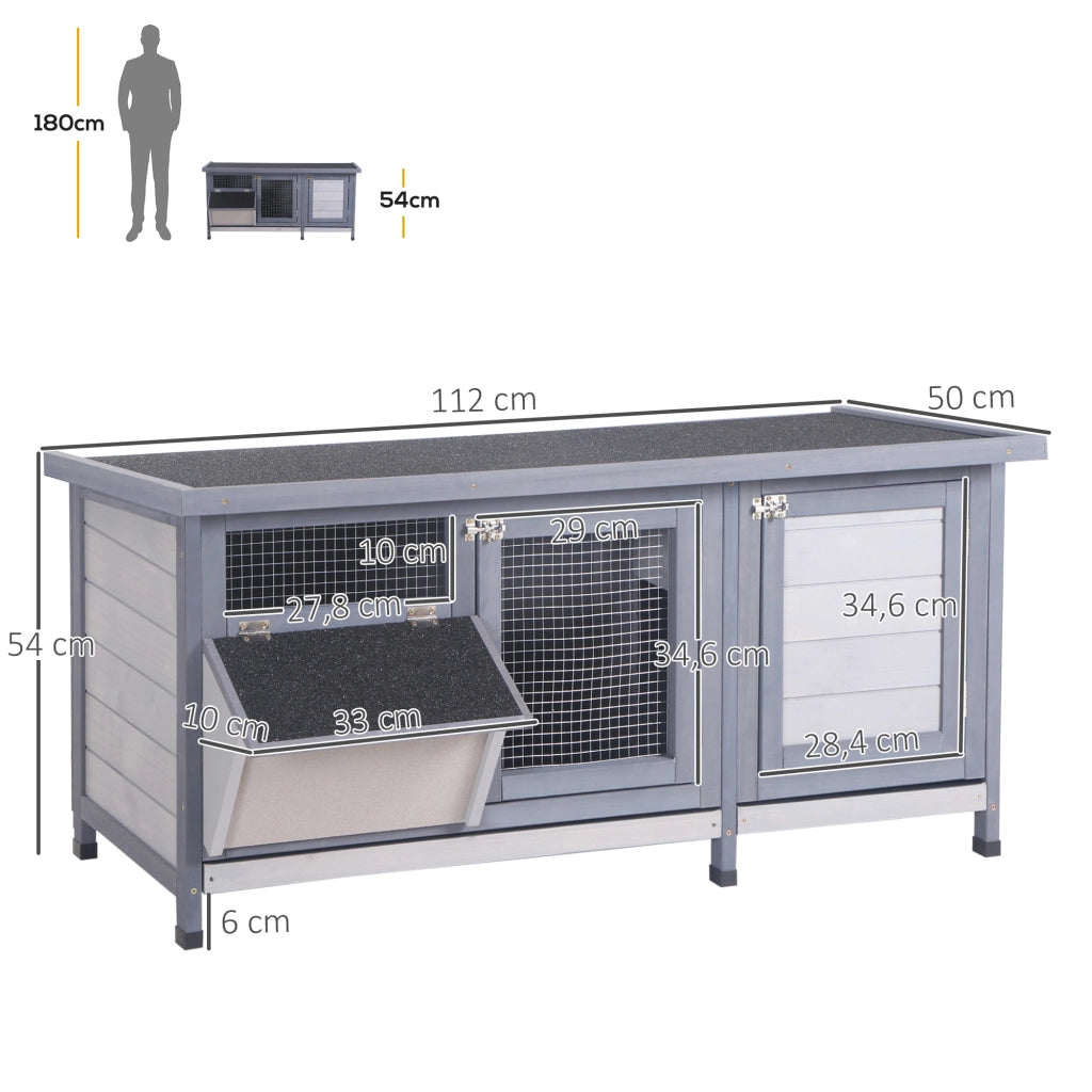 Casetta da giardino ¨C zephmum ¨C grigio nero 112x50x54 cm