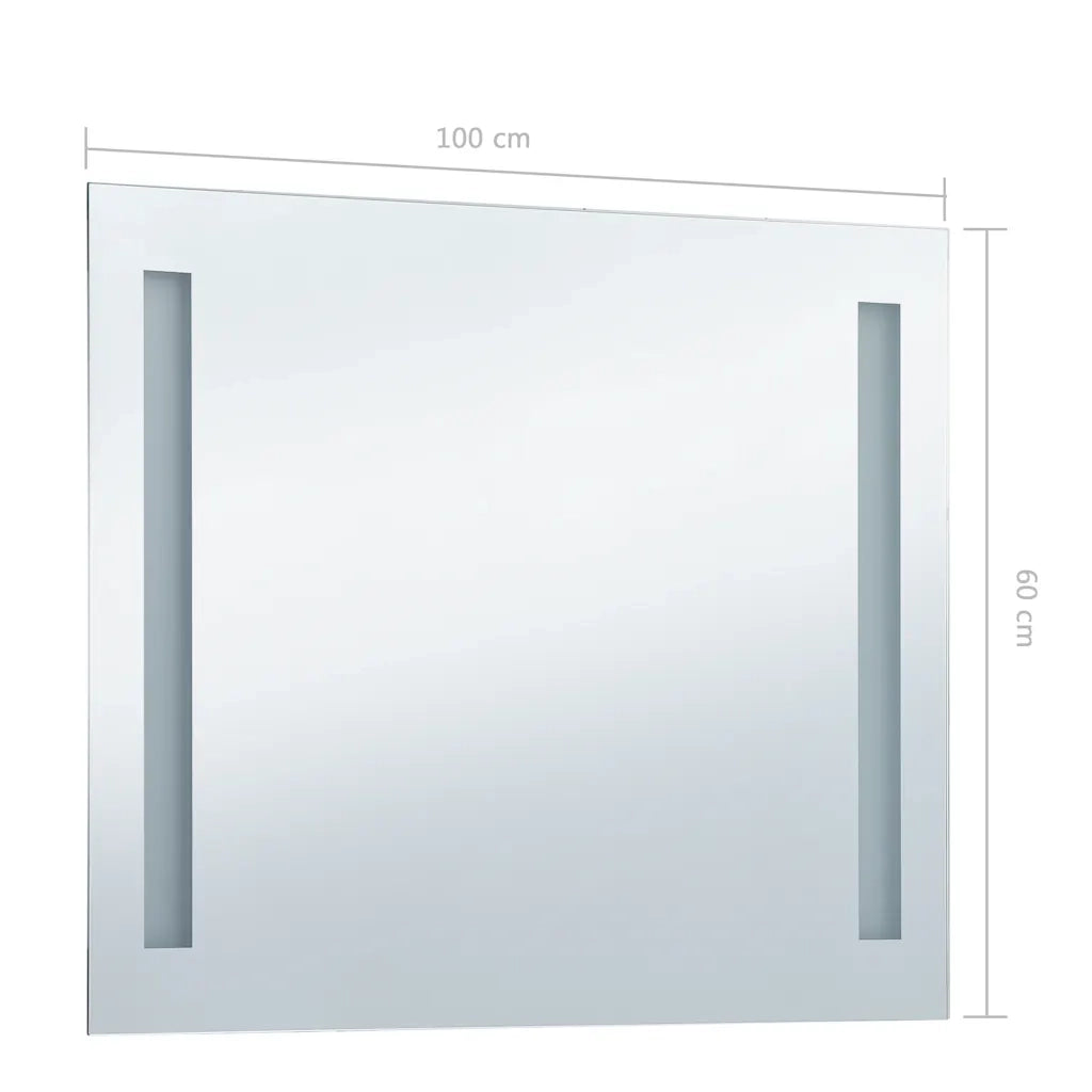 Specchio da Parete | Specchio decorativo a LED per Bagno 100x60 cm