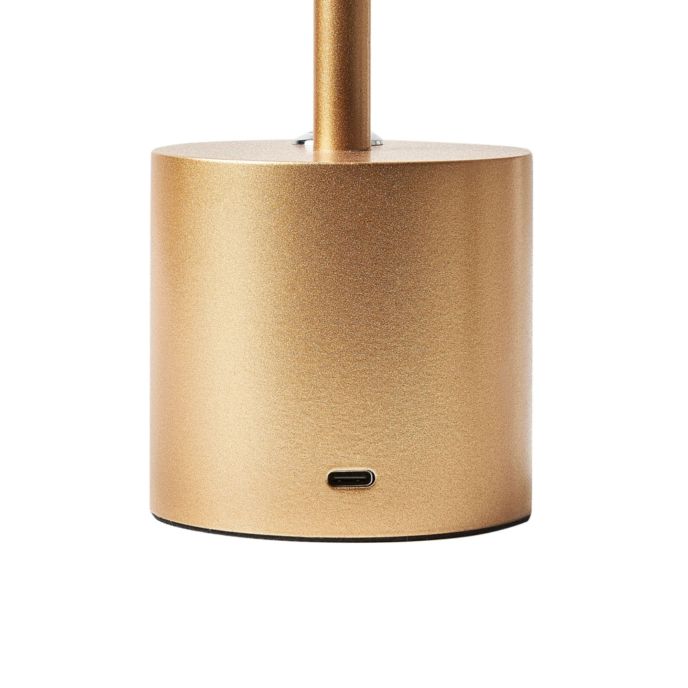 Lampada da tavolo in alluminio oro senza fili per interni e per esterni stile moderno