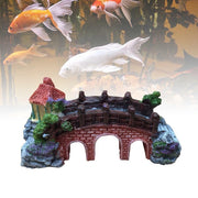 Trade Shop - Decorazione Per Acquario Ponte Subacqueo Resina Pesci Acqua Ornamento Vasca -