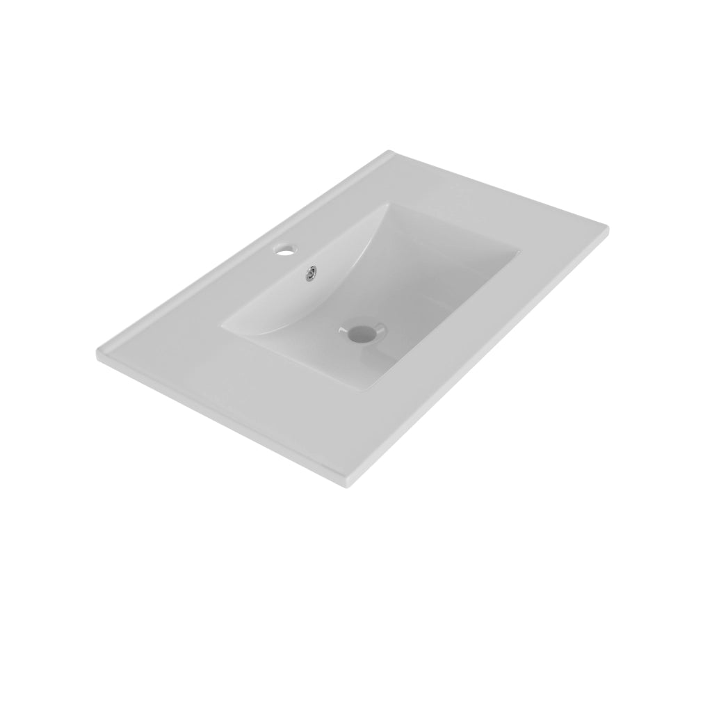 Mobile Sottolavabo con Lavabo Integrato ¨C MINIMAL ¨C Nero, 3 Cassetti, Ante, 76x46x85