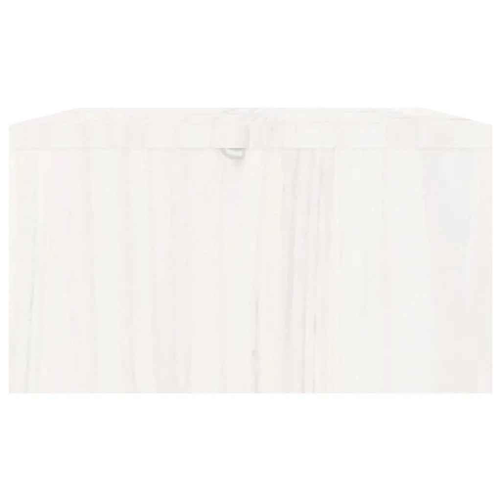 Supporto per Monitor Bianco 100x27x15 cm Legno Massello di Pino 813960