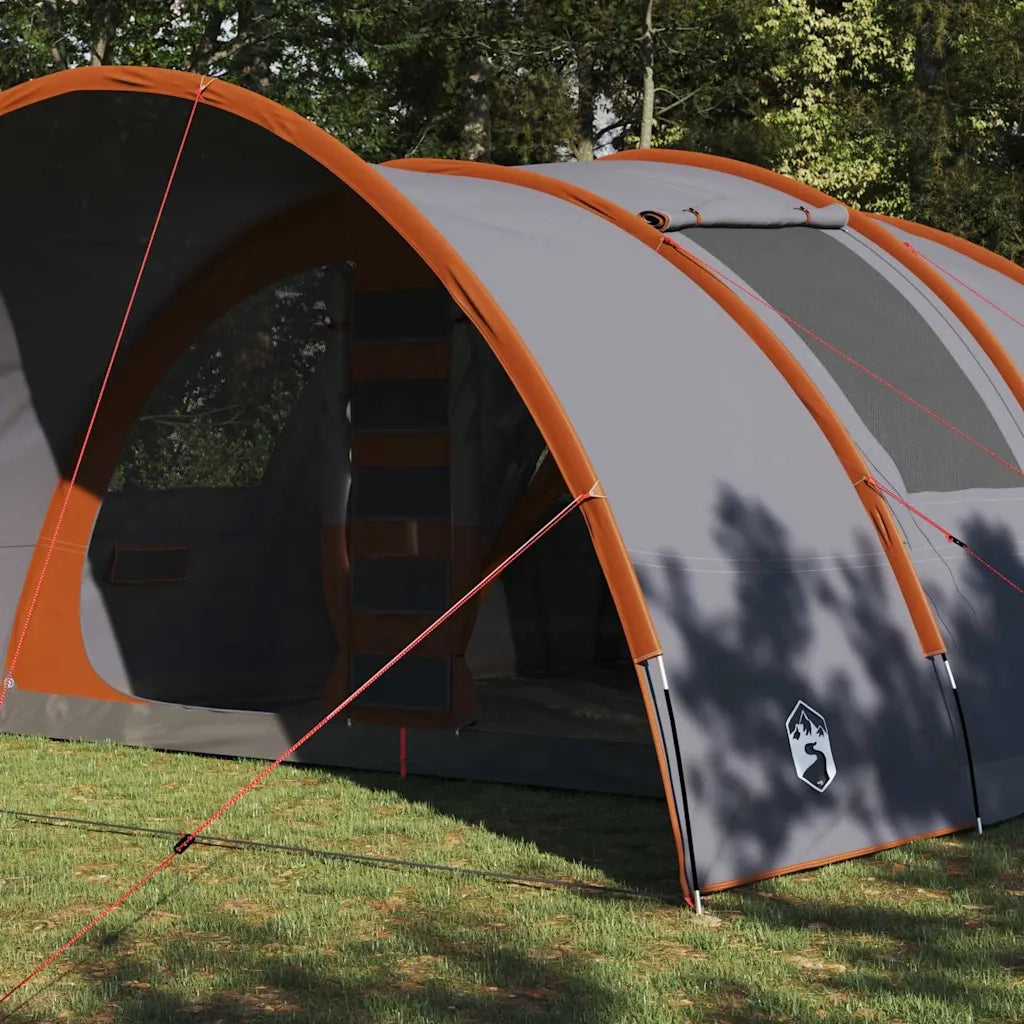 Tenda Tunnel per 8 Persone con tetto Grigio e arancione 42004004