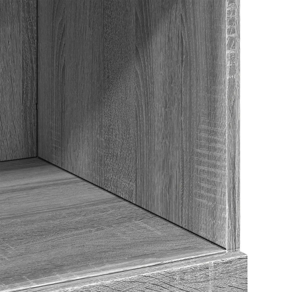 vidaXL Credenza Grigio Sonoma 80x42,5x124 cm in Legno Multistrato