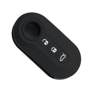 Trade Shop - Cover Chiave Guscio Fiat 500 Punto Evo Panda Bravo Telecomando 3 Tasti Nero -
