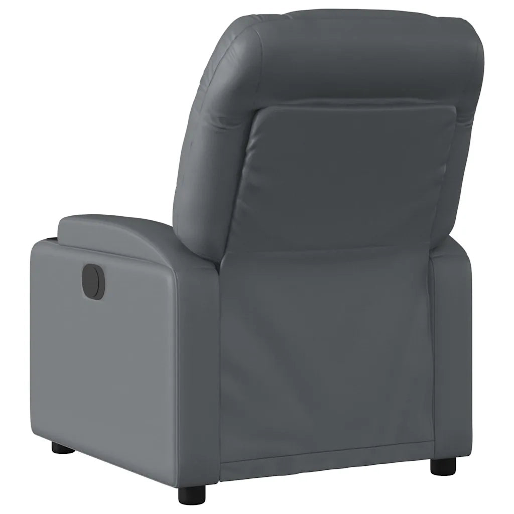 Poltrona reclinabile grigia in similpelle 3205642