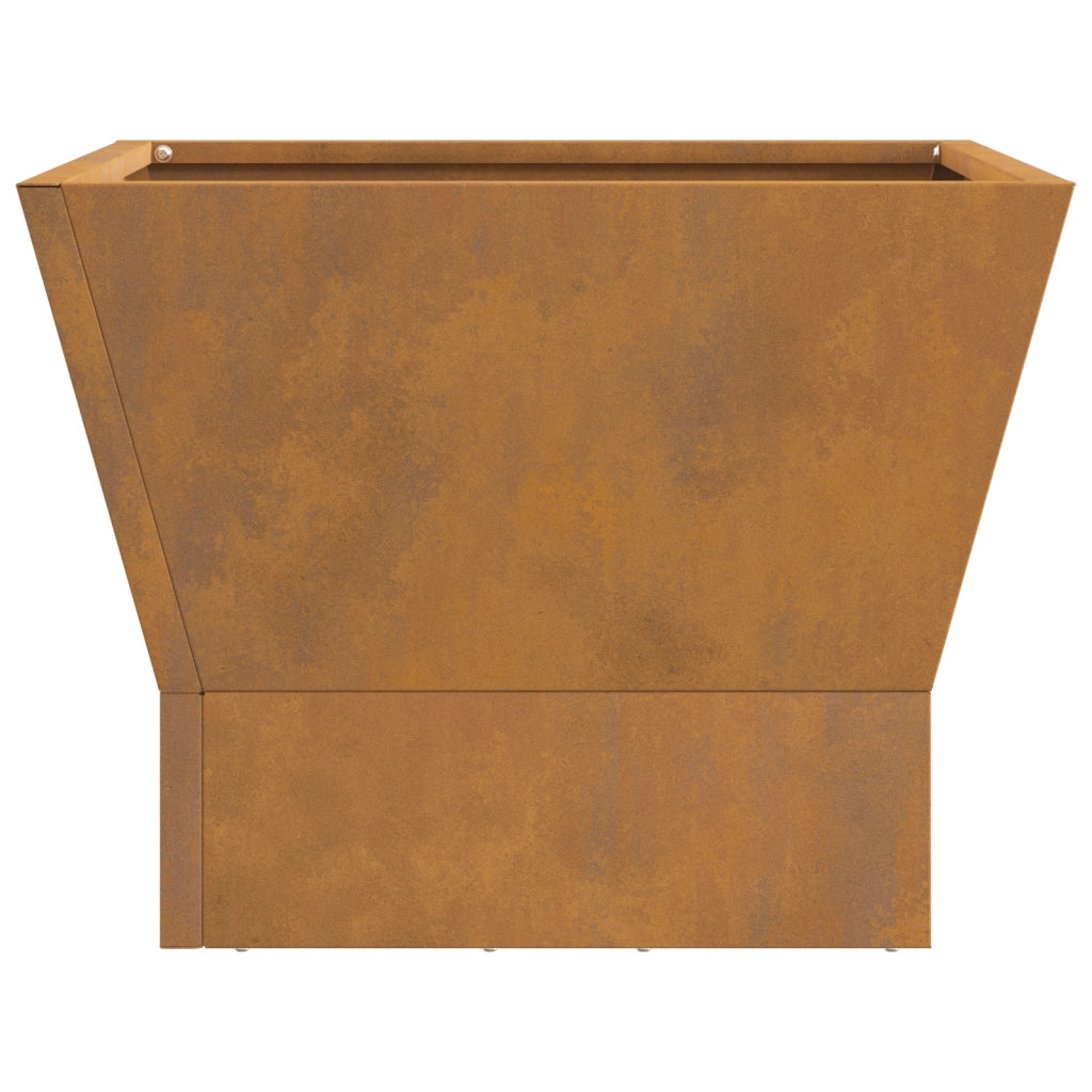 Focolare Quadrato 40x40x30 cm Acciaio Invecchiato