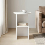 Tavolo laterale Bianco Ø 39,5 x 55 cm Legno ingegnerizzato