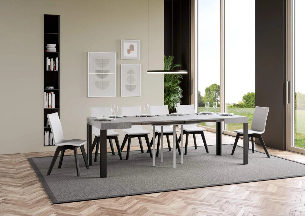 Tavolo Allungabile 90-246x90x77 cm Linea Cemento