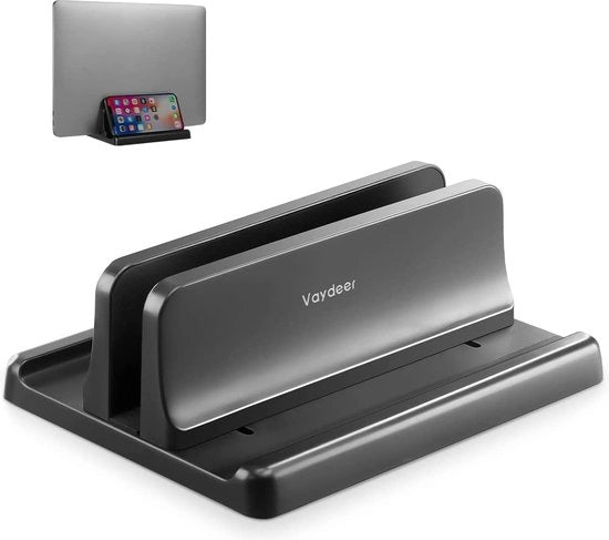 Standaard Verticale per Laptop Notebook fino a 17.3 Pollici - 3 in 1 Stabilizzatore Spaziale - Nero