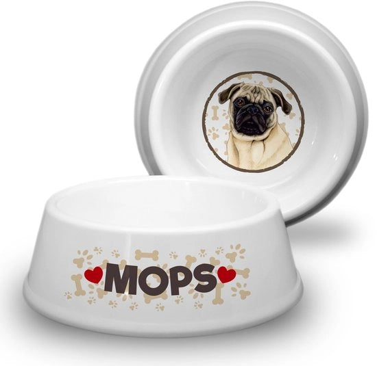 Pug - Bacchetta per cani in ABS Ø 18 cm. Bacchetta antiscivolo per cibo e acqua. Bacchetta per cibo, bacchetta per acqua, bacchetta per cibo. Pratico, robusto e duraturo.
