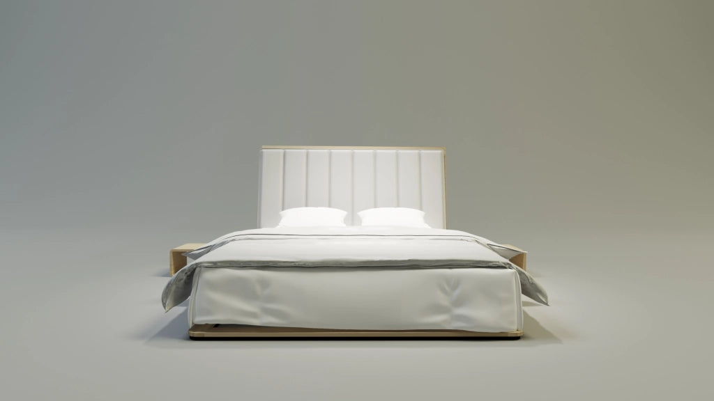 LETTO IMBOTTITO UNIKO TWO 140x200 SOLIK ROVERE NATURALE