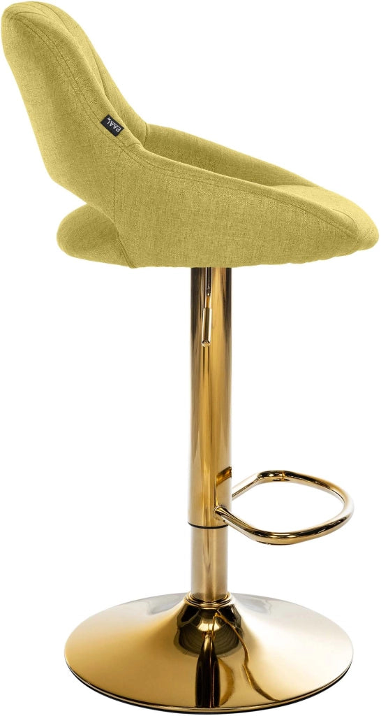 Sgabello da bar tessuto Milet oro 2
