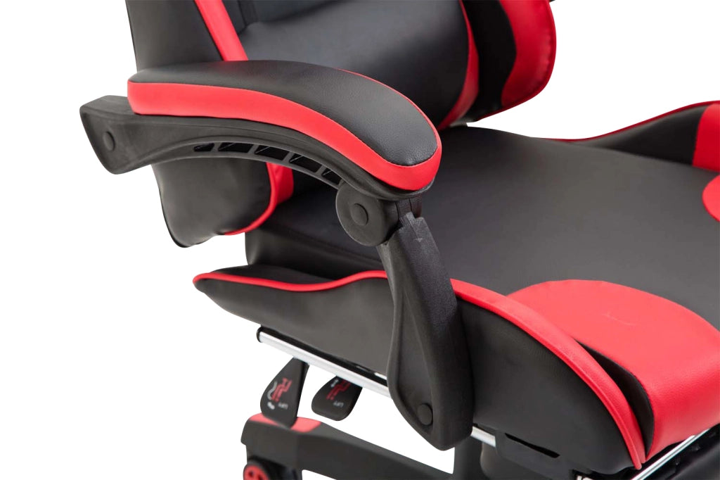 Poltrona gaming IGNITE in similpelle nero/rosso