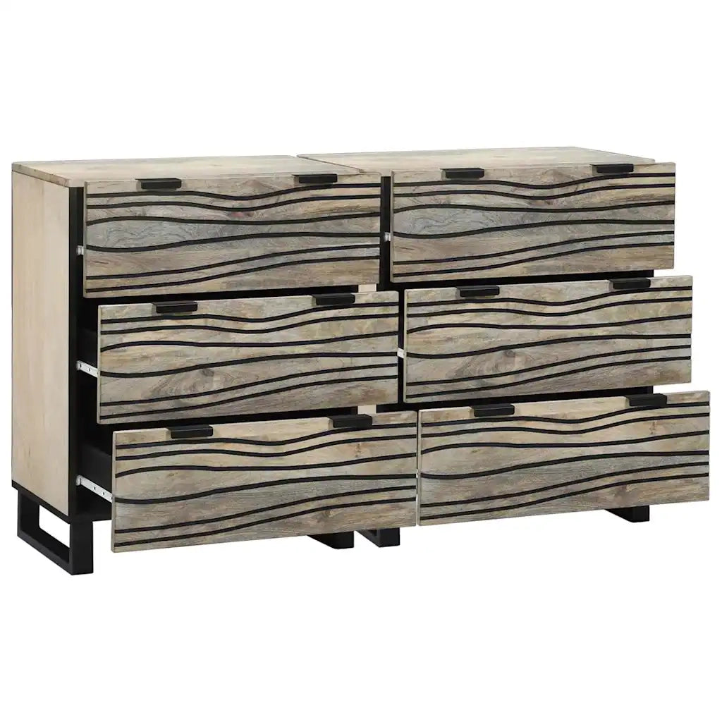 Set di Credenze con cassetto 2 pcs Bianco 60 x 33,5 x 75 cm 3310046