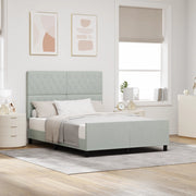 Letto Grigio Chiaro 160x200 cm in Velluto