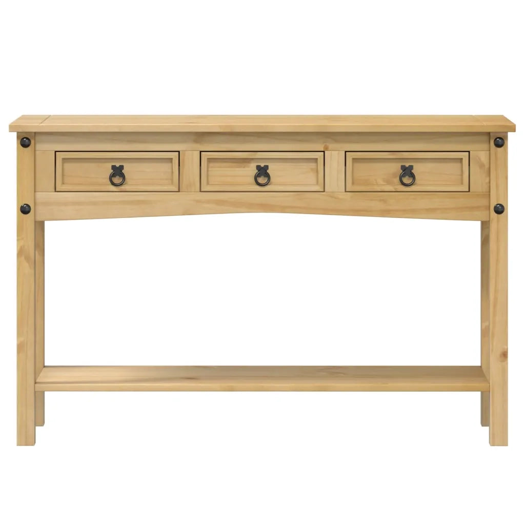 Tavolo Consolle "Corona" 114x34,5x73 cm in Legno Massello di Pino 4005666