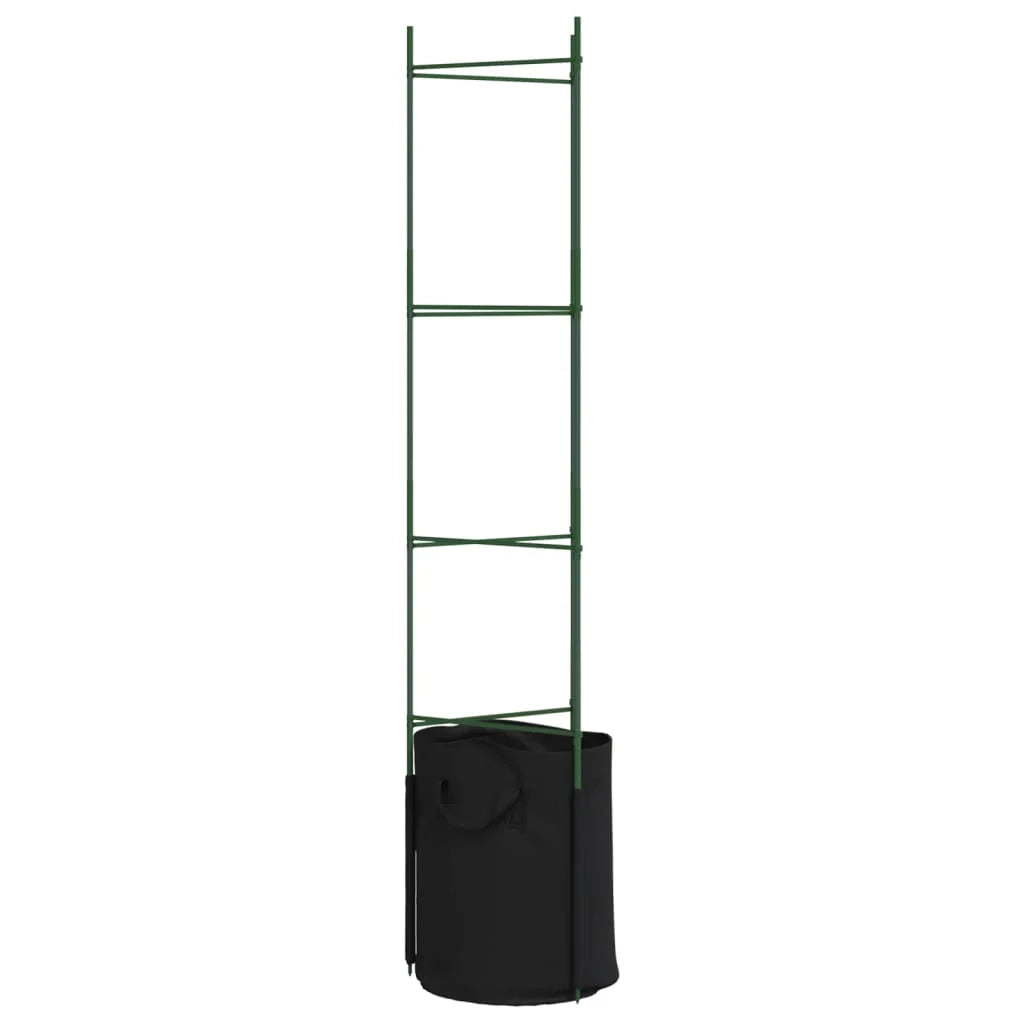 Set di 6 gabbie regolabili per pomodori da giardino 32 x 29 x 154 cm acciaio verde 02_0055599